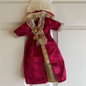 Felicity's Gala Gown Retired American Girl 2008-2010 Dress and Mob Cap EUC